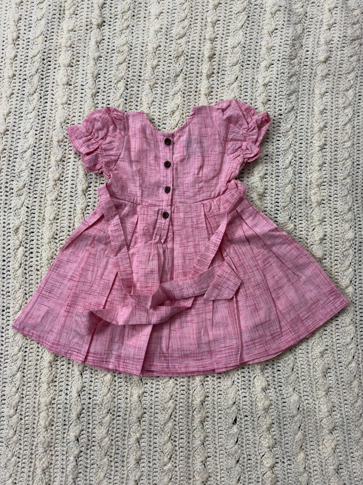 Rosebud-woven-dress-with-Peterpan-Collar-back-min
